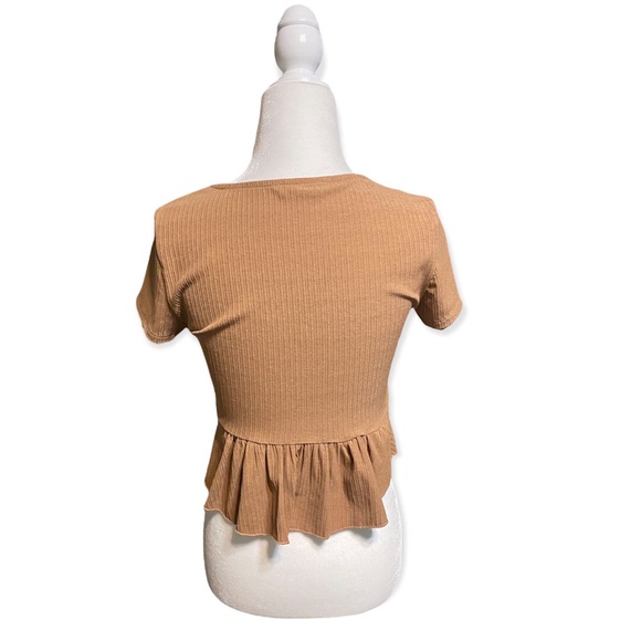 Peach tie front top - Picture 2 of 3